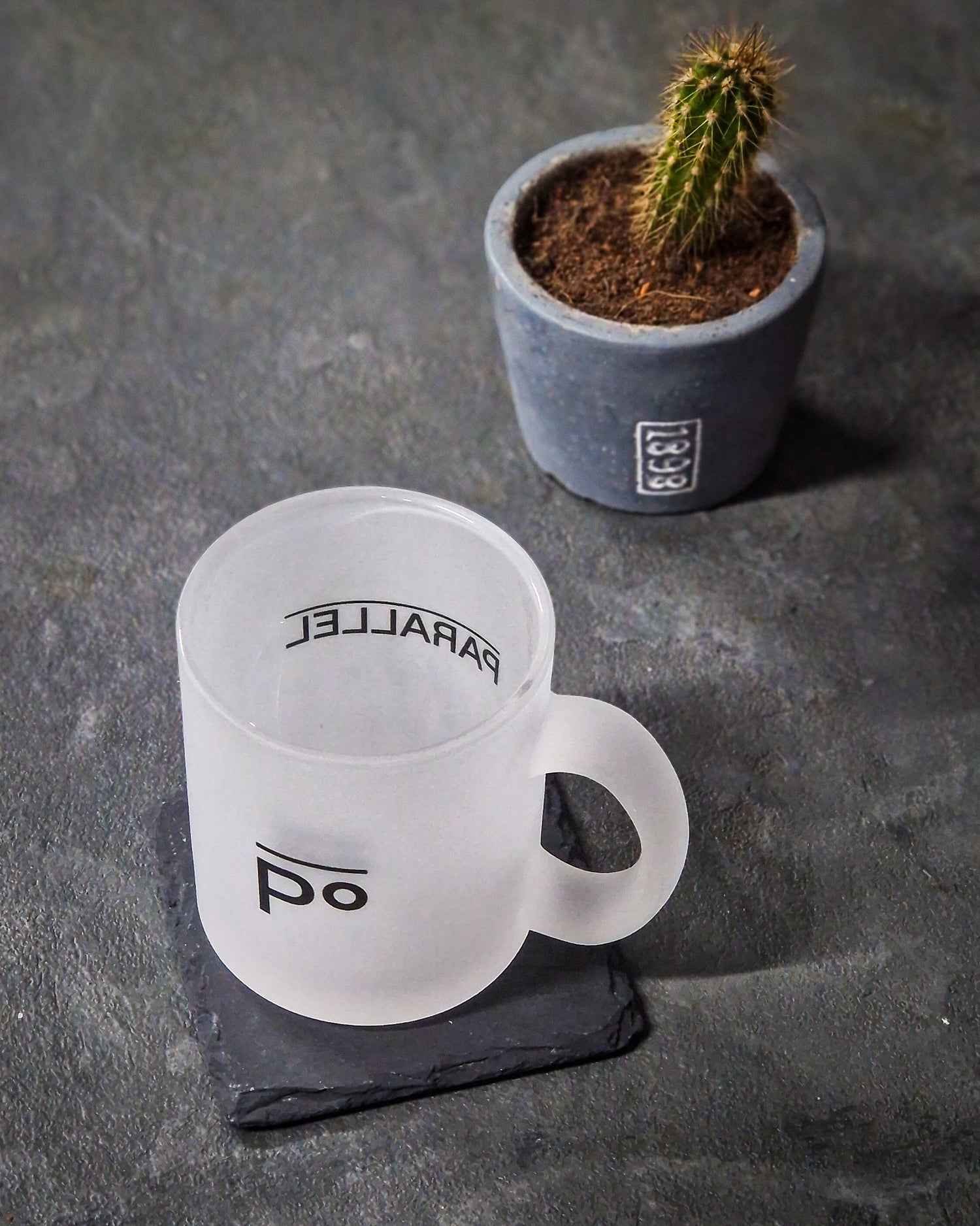 Parallel Frosted Glass Mug